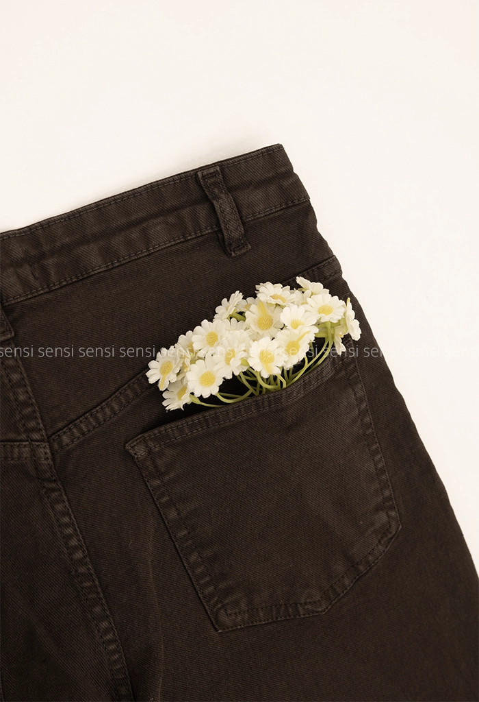 شلوار واید استریت کتان کد1005228